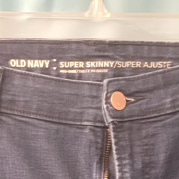 Old Navy Super Skinny Jeans | Size 16 Tall | Dark Wash Stretch Denim - Picture 4 of 4
